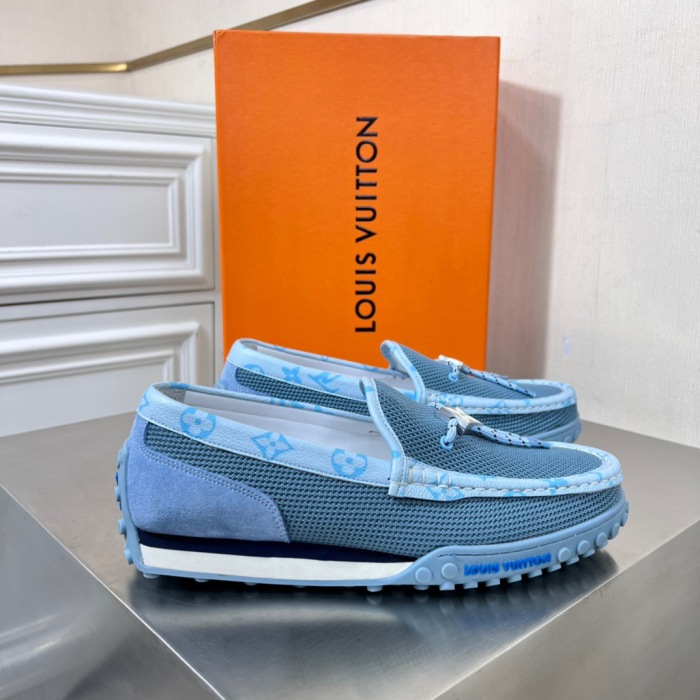 Louis Vuitton LV Racer Moccasin Loafers Size 39-45 4-Color