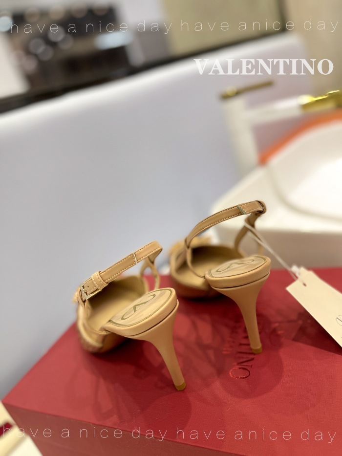 Valentino Vlogo Signature Satin Slingback Pumps Size 35-41 3-Color
