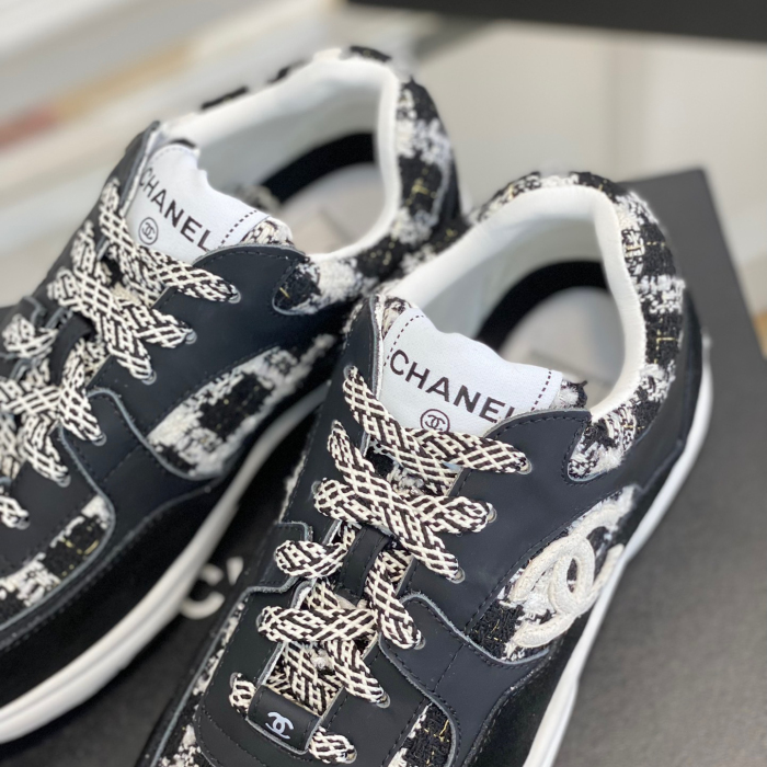 Chanel 2023 New Coton Tweed Sneaker Size 35-41  3-Color