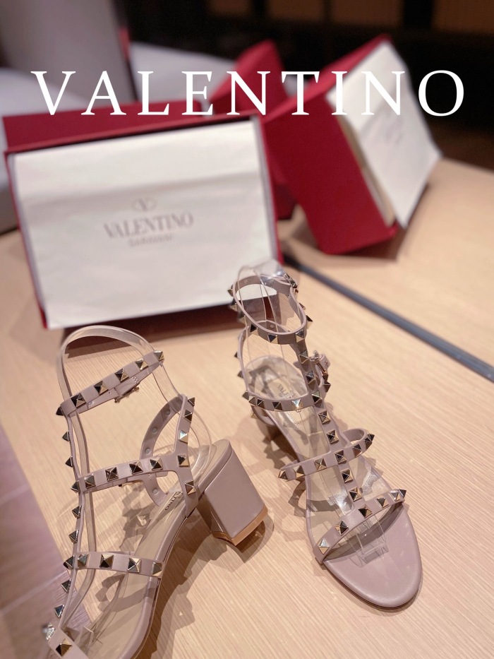 Valentino Rockstud Calfskin Ankle Strap Pumps Size 35-41 6-Color