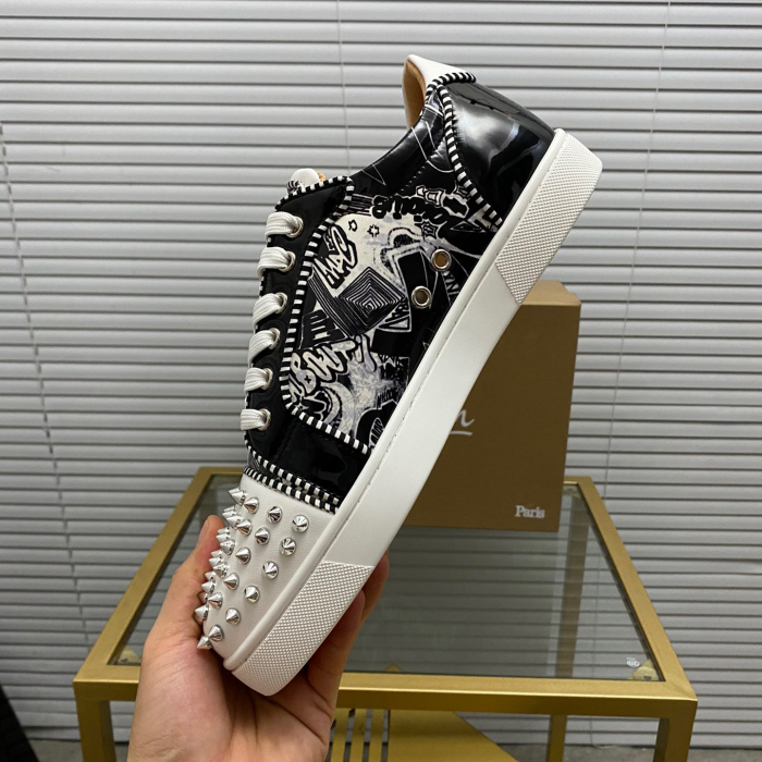 Christian Louboutin Louis Junior Spikes Sneaker Size 36-46  9-Color