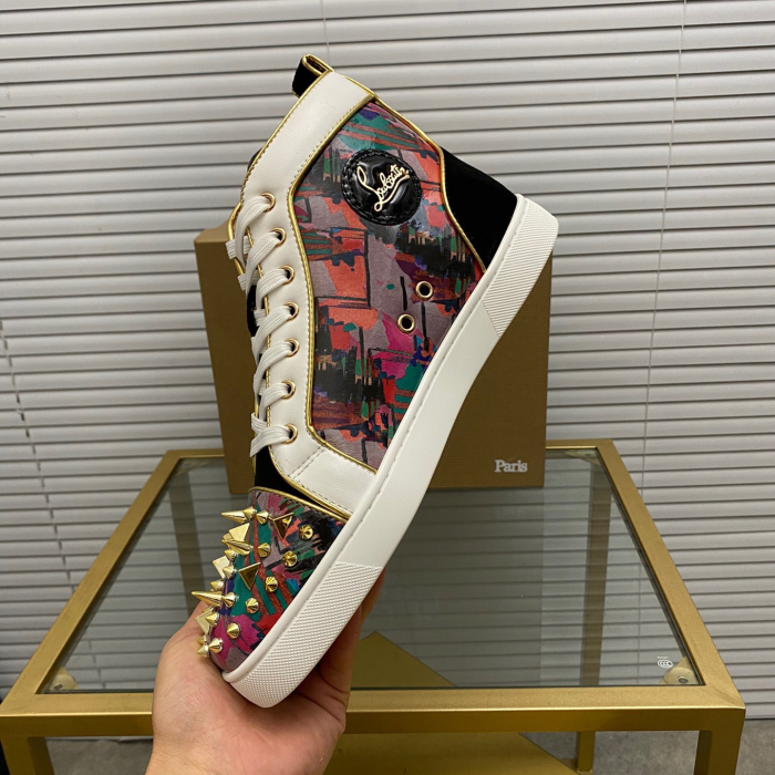 Christian Louboutin Lou Pik Pik High-Top Sneaker Size 36-46  7-Color