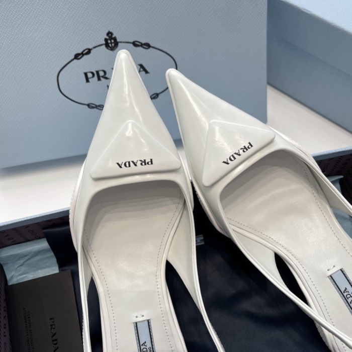 Prada Soft Padded Leather Slingback Pumps Size 35-41 4-Color