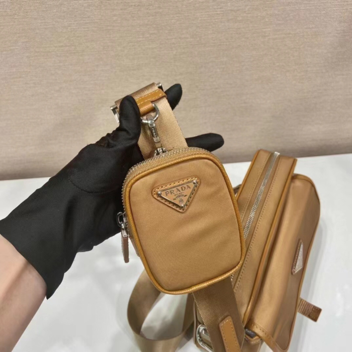 Prada 2VH133 Re-Nylon and Saffiano Leather Shoulder Bags Size 22*16*5cm