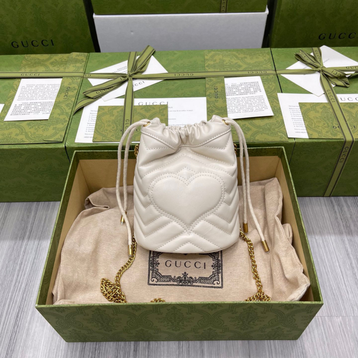 Gucci GG Marmont Bucket Bags For Women Size 17*13cm