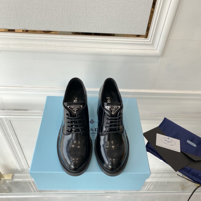Prada Chocolate High-heeled Loafers Sneaker Size 35-40   3-Color