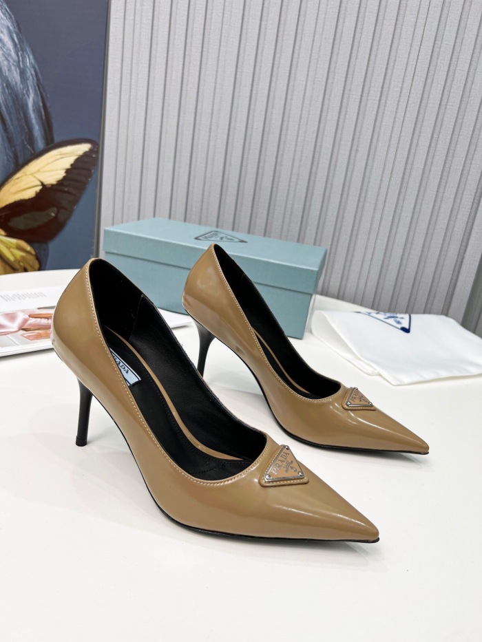 Prada Brushed Leather Pumps Size 35-41 8-Color