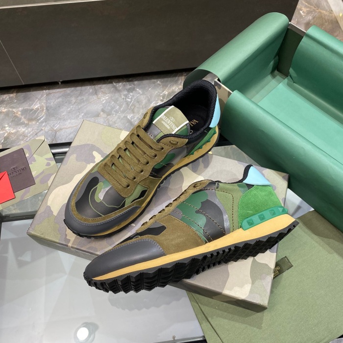 Valentino Camouflage Rockrunner Sneaker Size 39-45   11-Color
