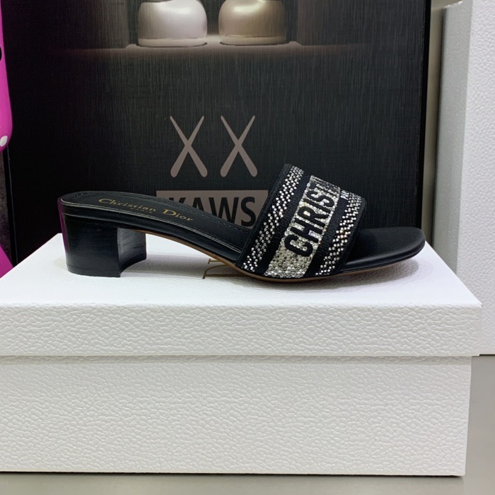 Dior Dway with Diamond Heeled Sandal Pumps Size 35-41 7-Color