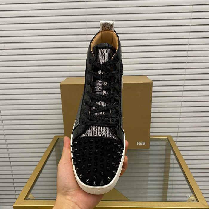 Christian Louboutin Lou Spikes High-Top Sneaker Size 36-46  10-Color