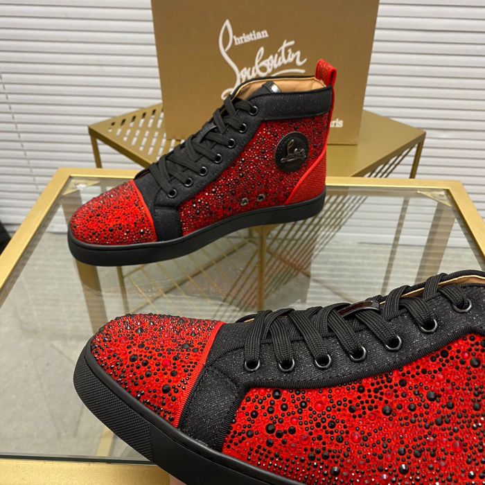 Christian Louboutin Louis High-Top Sneaker Size 36-46  10-Color