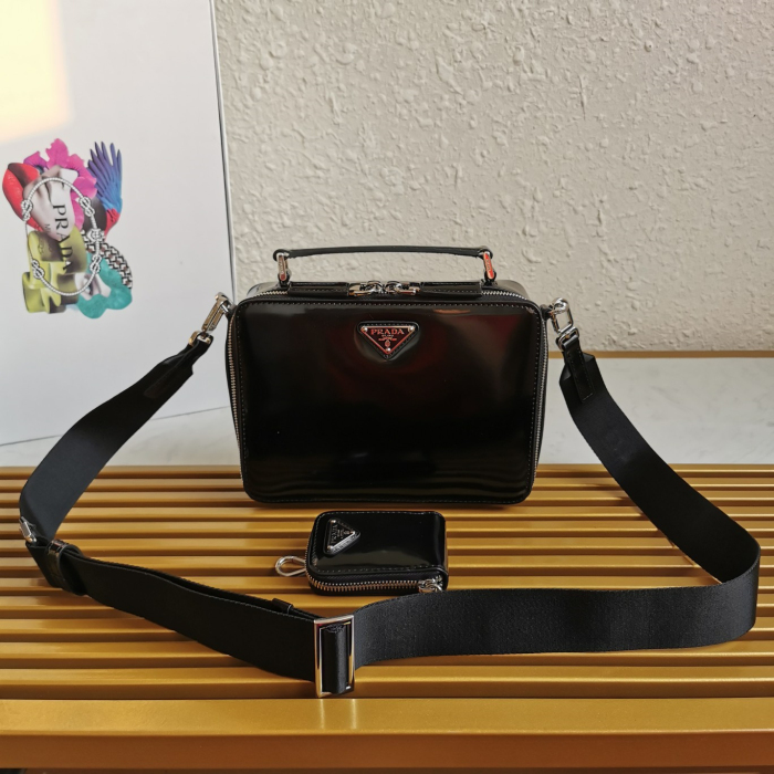 Prada 2VH069 Brique Leather Bags for Men Size 22*16*6cm