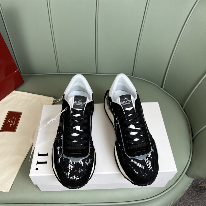 Valentino Lace and Mesh Lacerunner Sneaker Size 36-41   9-Color