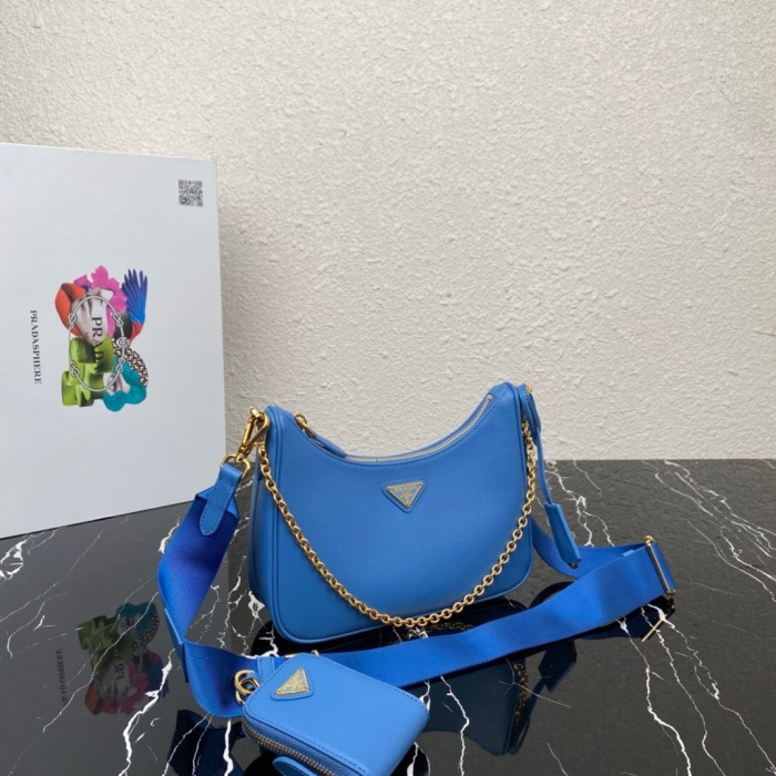 Prada 1BH204 Redition 2005 Women Bags Leather 22*18*6cm