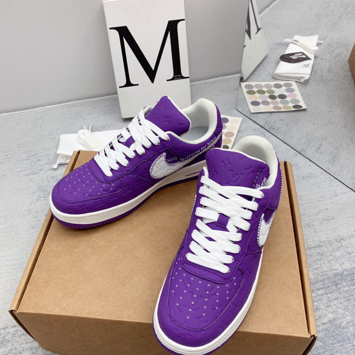 Louis Vuitton x Off White x Air Force 1 Sneaker Size 36-45   8-Color