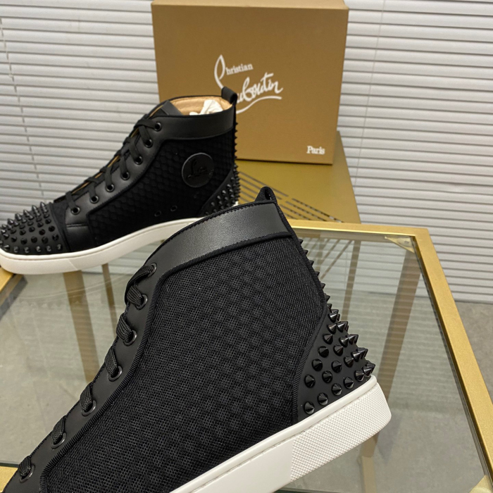 Christian Louboutin Louis Spikes High-Top Sneaker Size 36-46  5-Color