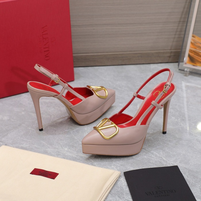 Valentino Vlogo Signature Calfskin Slingback Pumps Size 35-41 4-Color