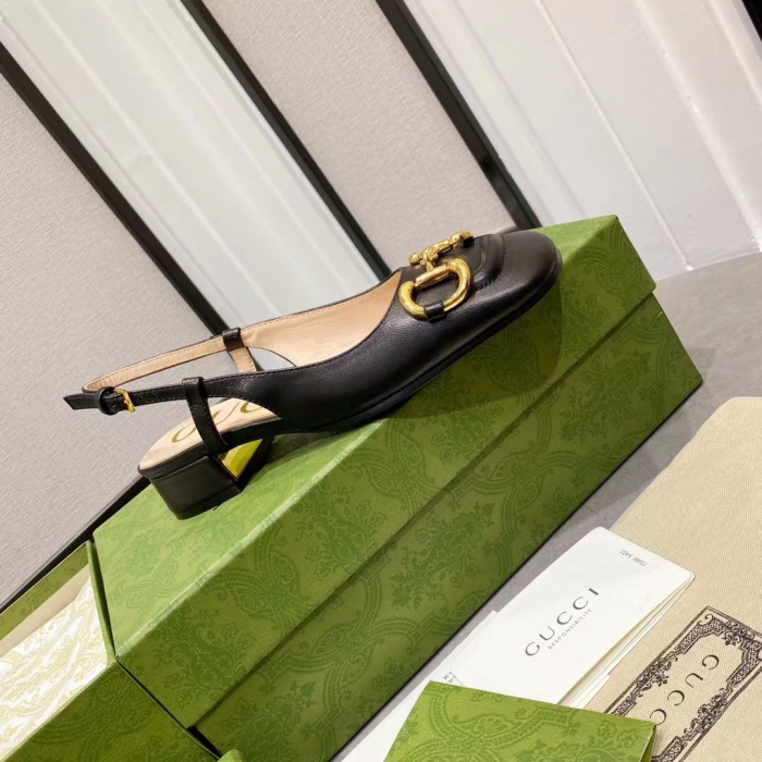 Gucci Slingback With Horsebit Pumps Size 35-41 4-Color