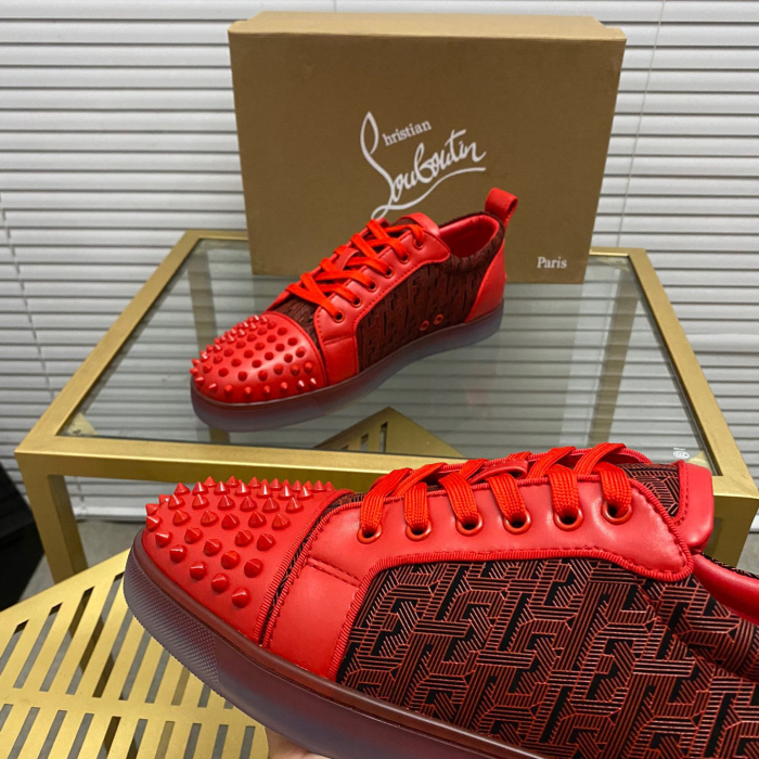 Christian Louboutin Louis Junior Spikes Sneaker Size 36-46  10-Color
