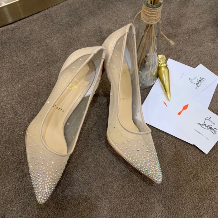 Christian Louboutin Follies Strasss Pumps Size 35-41 5-Color