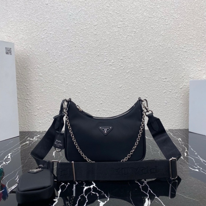 Prada 1BH204 Redition 2005 Women Bags Canvas 22*12*6cm