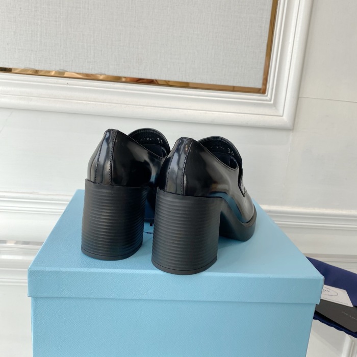 Prada Chocolate High-heeled Loafers Sneaker Size 35-40   3-Color