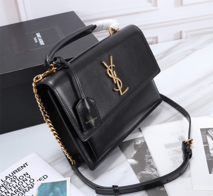 YSL Medium Sunset Women Shoulder Bags Size 25*18*5cm