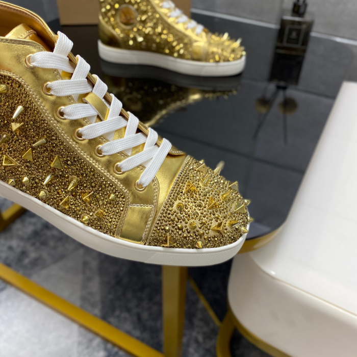 Christian Louboutin Lou Pik Pik High-Top Sneaker Size 36-46  6-Color