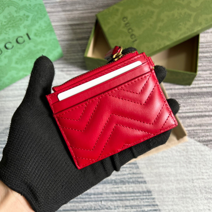 Gucci GG Marmont keychain wallet Size 10*7.5*1cm Style: 627064