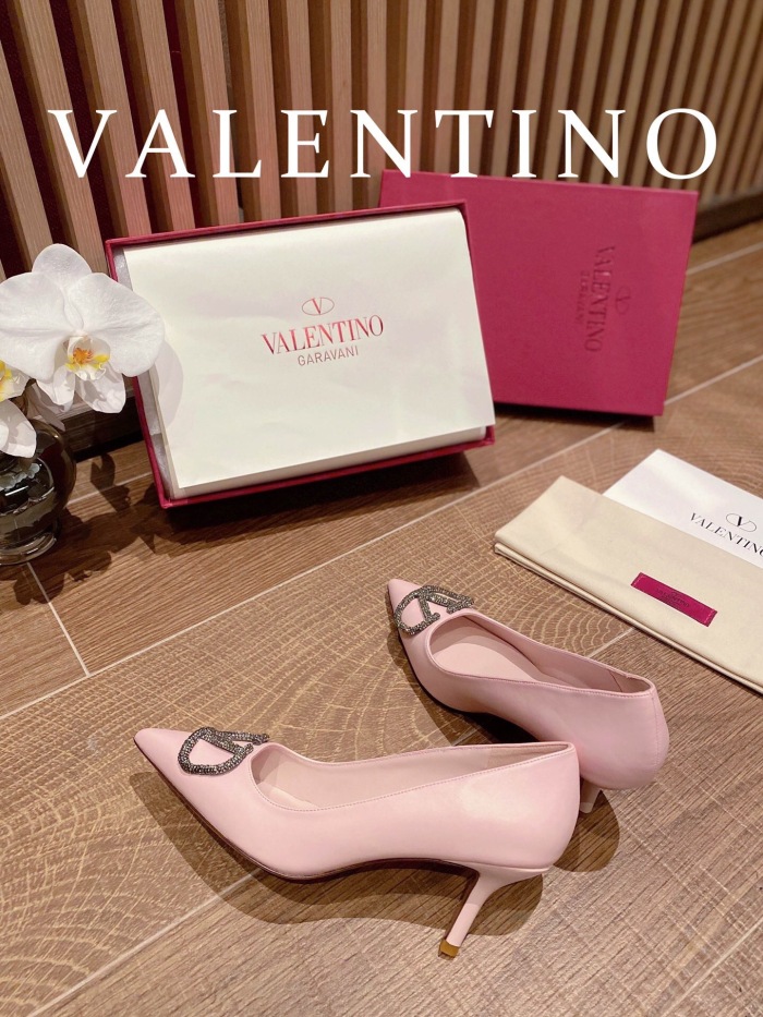 Valentino Vlogo Signature Satin Slingback Pumps Size 35-41 4-Color