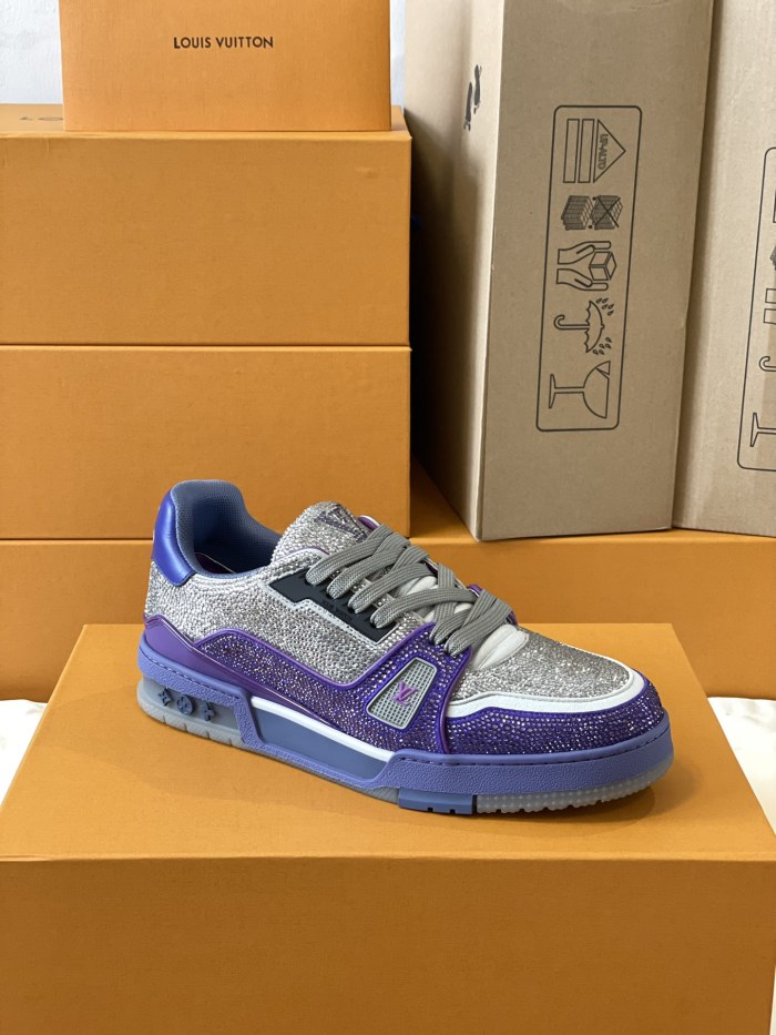 Louis Vuitton LV Trainer Diamond Sneaker Size 36-46