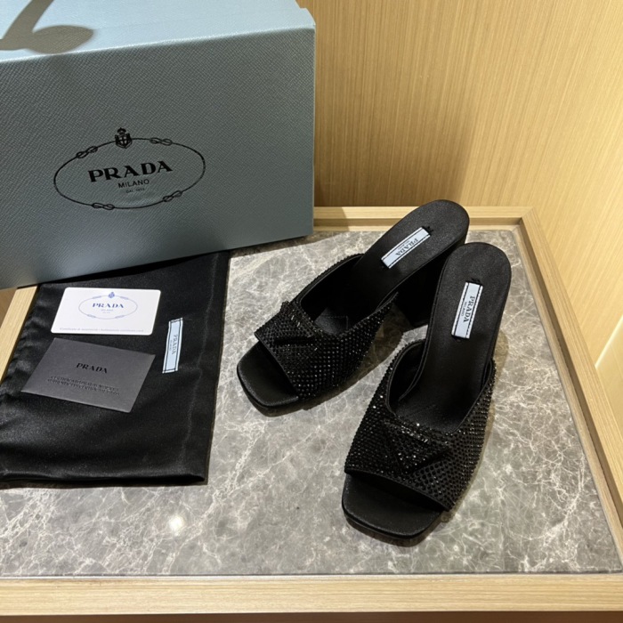 Prada Satin Pumps with Crystals Size 35-41 9-Color