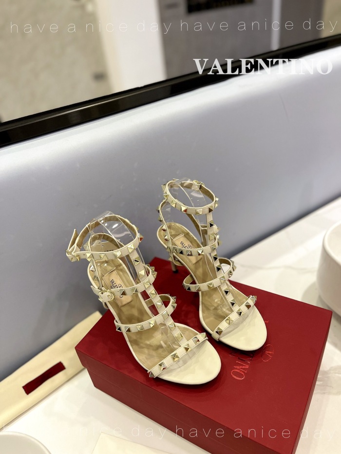 Valentino Rockstud Calfskin Ankle Strap Pumps Size 35-41 4-Color