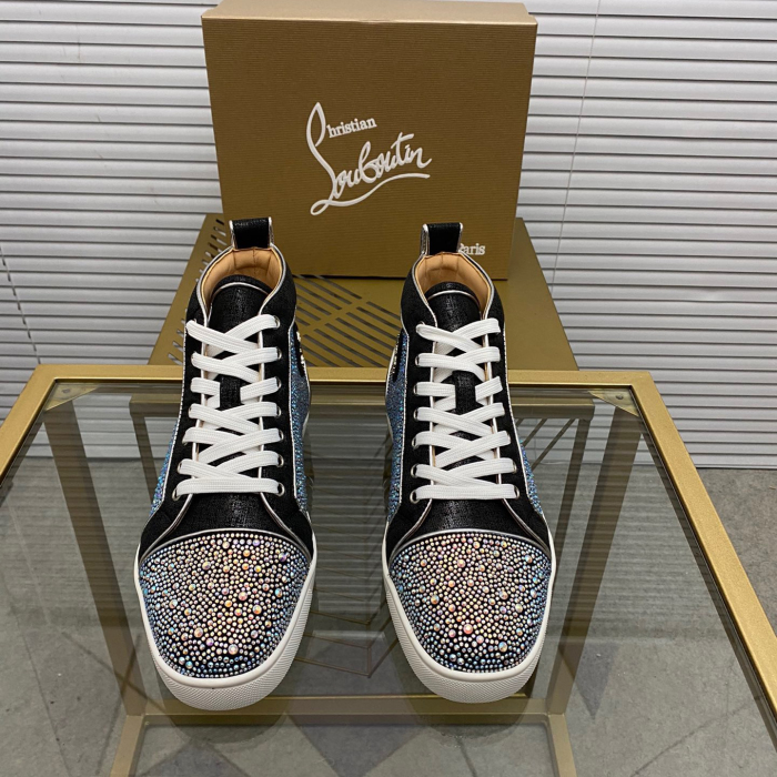 Christian Louboutin Louis High-Top Sneaker Size 36-46  10-Color