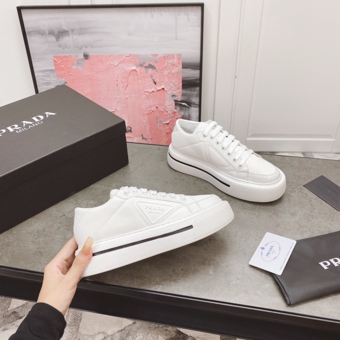 Prada Macro Re-Nylon and Leather Sneaker Size 35-40   2-Color