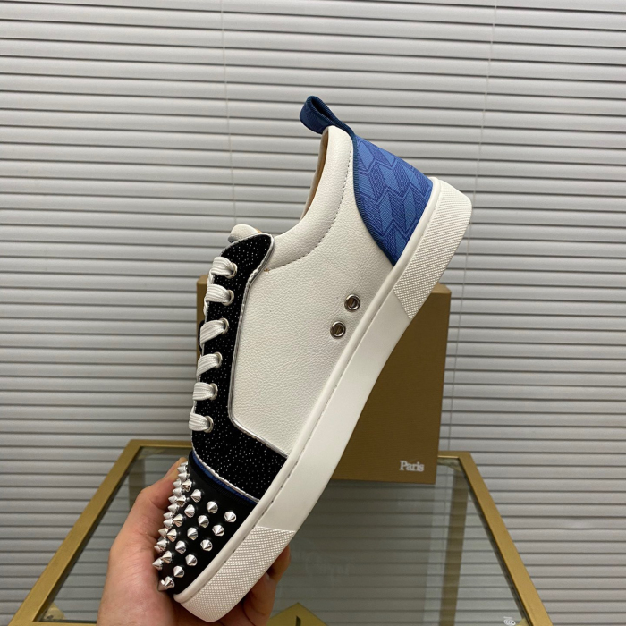 Christian Louboutin Louis Junior Spikes Sneaker Size 36-46  10-Color