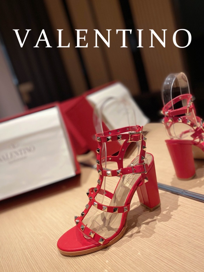 Valentino Rockstud Calfskin Ankle Strap Pumps Size 35-41 6-Color