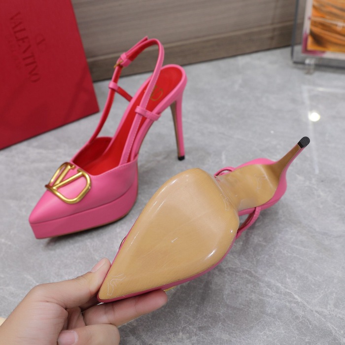 Valentino Vlogo Signature Calfskin Slingback Pumps Size 35-41 4-Color