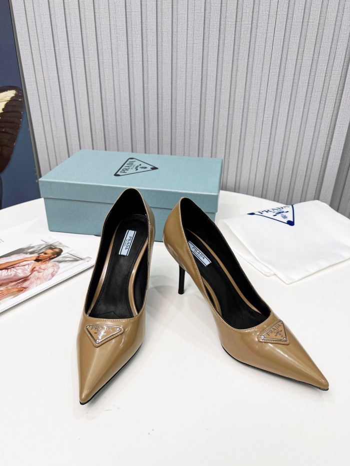 Prada Brushed Leather Pumps Size 35-41 8-Color