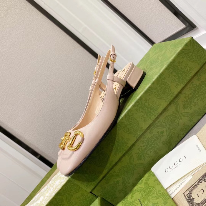 Gucci Slingback With Horsebit Pumps Size 35-41 4-Color