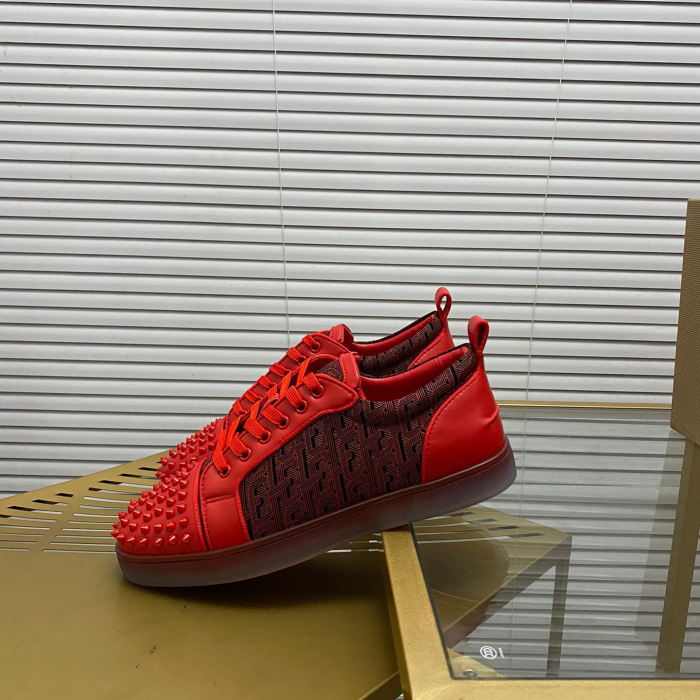 Christian Louboutin Louis Junior Spikes Sneaker Size 36-46  10-Color