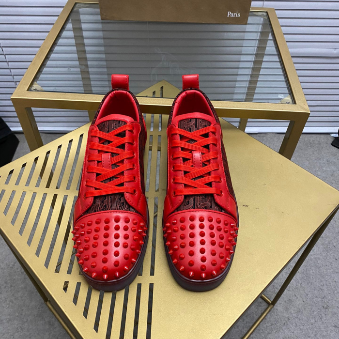 Christian Louboutin Louis Junior Spikes Sneaker Size 36-46  10-Color