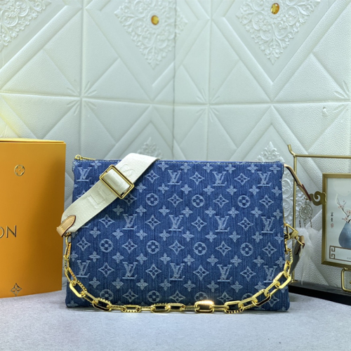 Louis Vuitton Monogram Coussin Denim Cowboy  Shoulder Bags Size 34*24*12cm