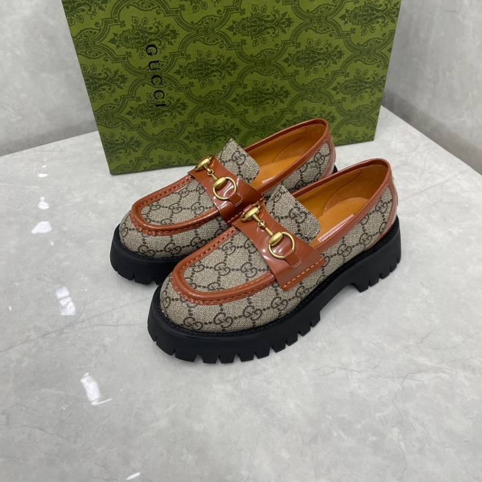 Gucci GG Lug Sole Loafers Size 35-41 3-Color