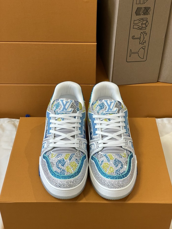 Louis Vuitton LV Trainer Diamond Sneaker Size 36-46
