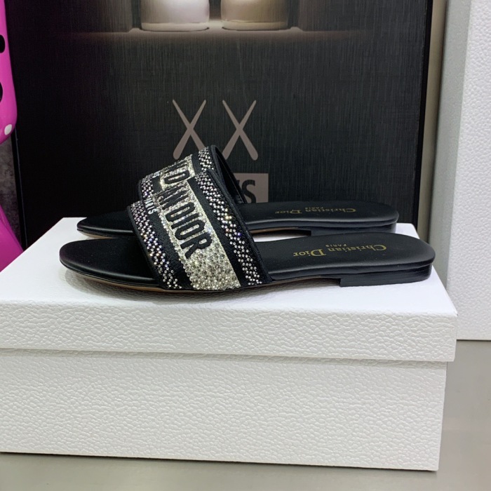 Dior Dway With Diamond Slippers Size 35-41 7-Color