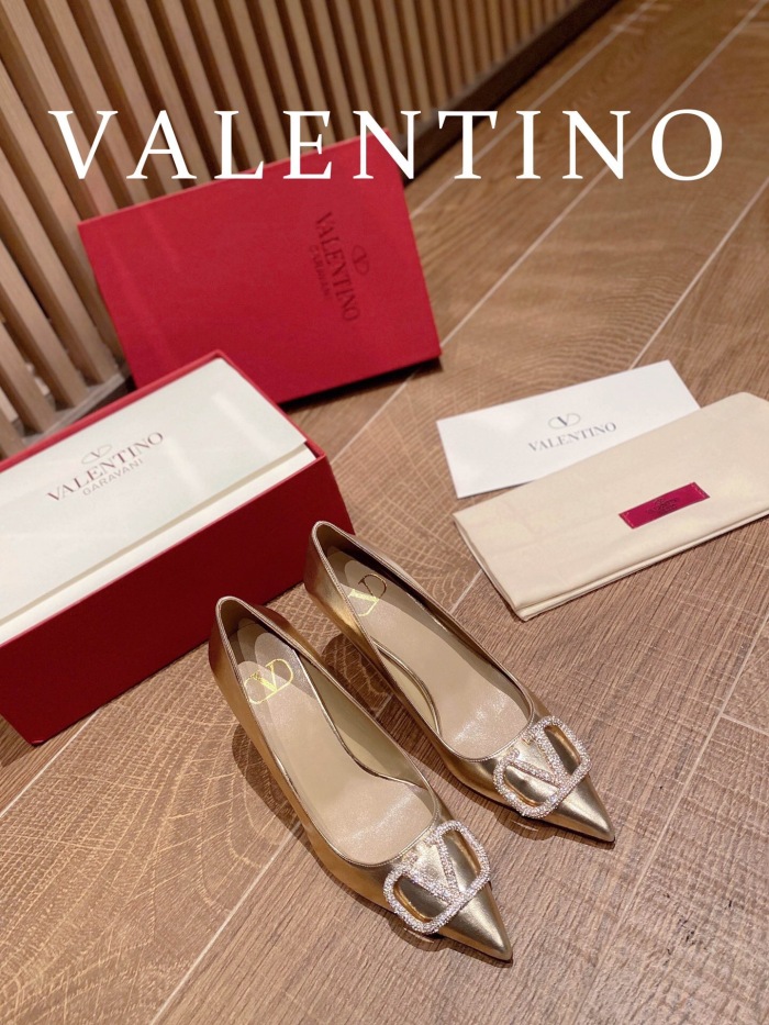Valentino Vlogo Signature Satin Slingback Pumps Size 35-41 4-Color