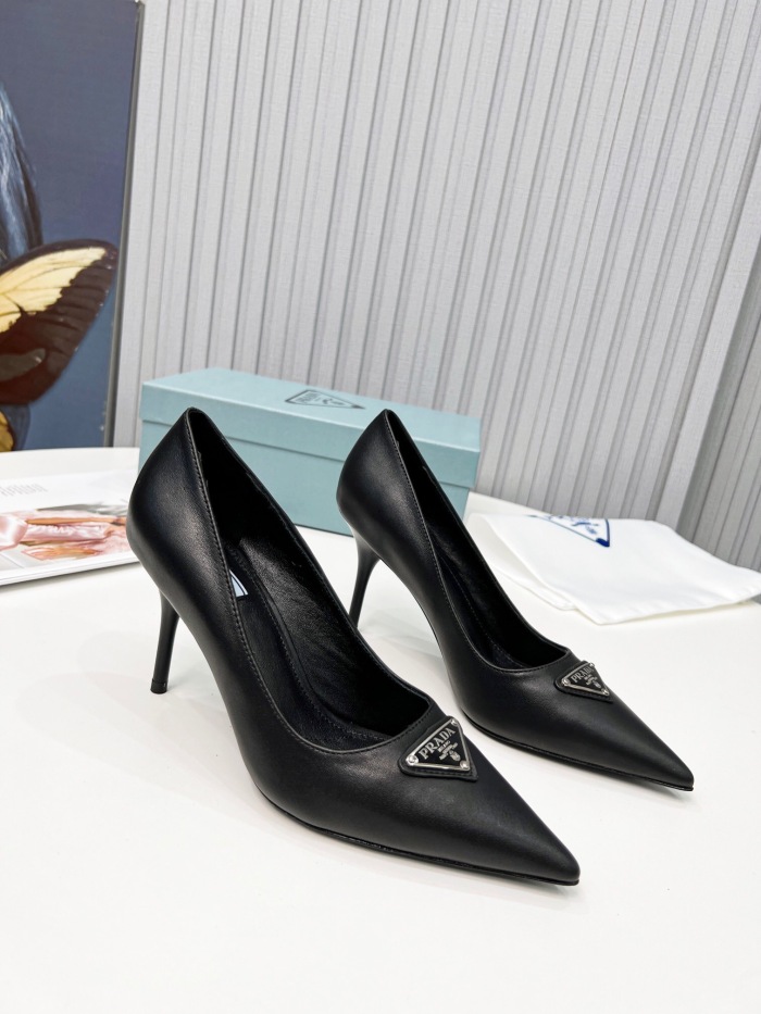 Prada Brushed Leather Pumps Size 35-41 8-Color