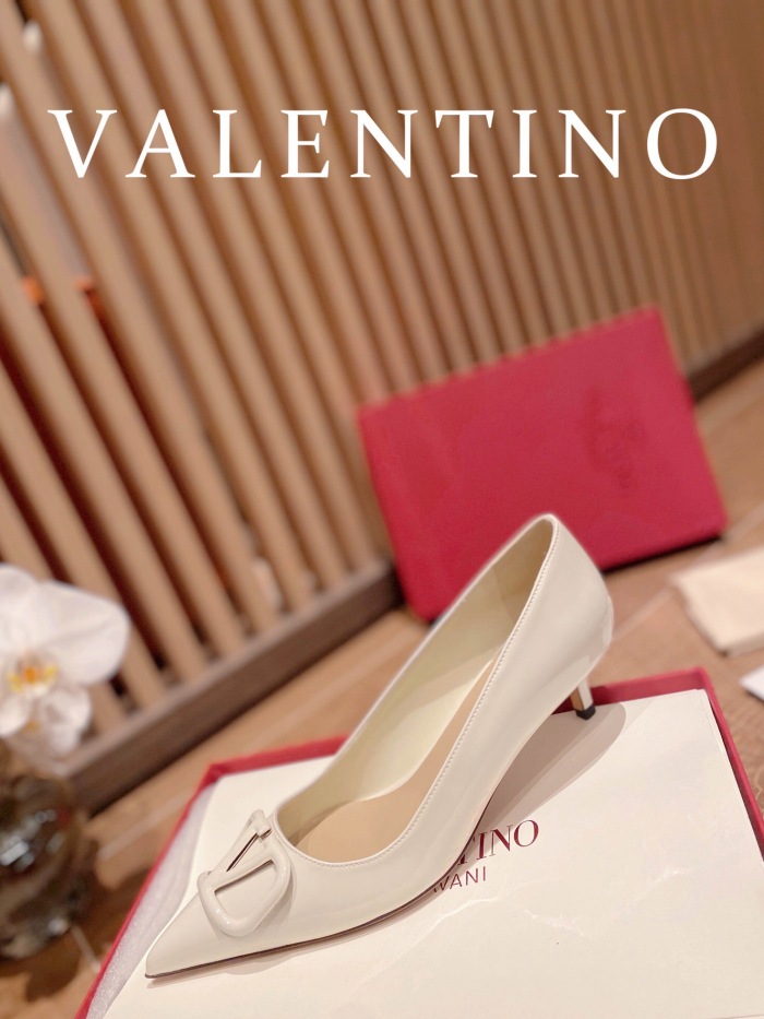 Valentino Vlogo Signature Patent Leather Slingback Pumps Size 35-41 4-Color