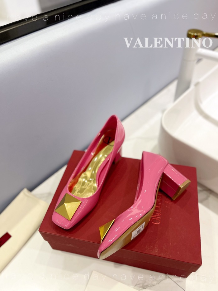 Valentino One Stud Patent Leather Pumps Size 35-41 4-Color